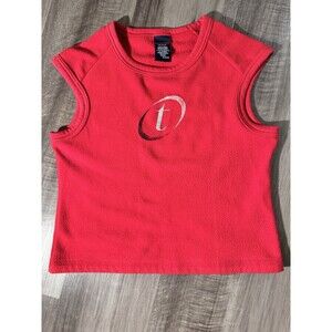VINTAGE Tommy Hilfiger Shirt Adult Red Tank Top Tommy Y2K  Size Read